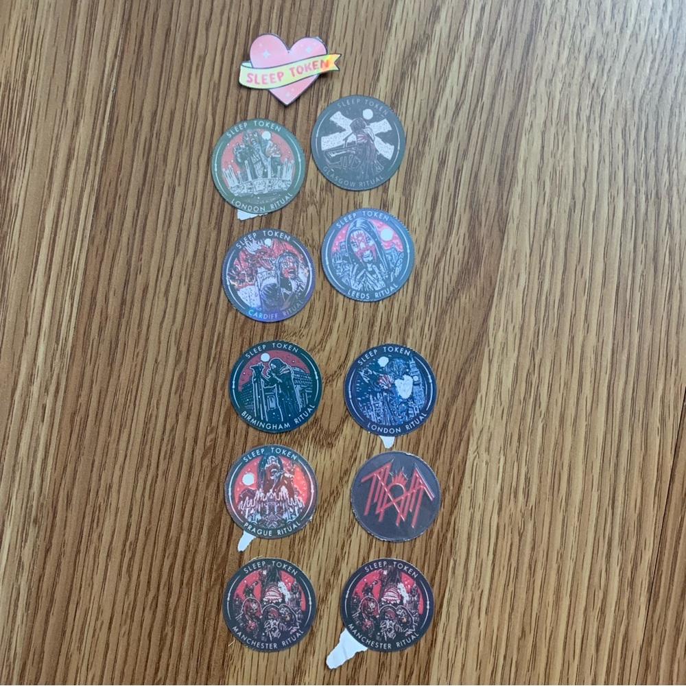 Eleven count holographic sticker lot